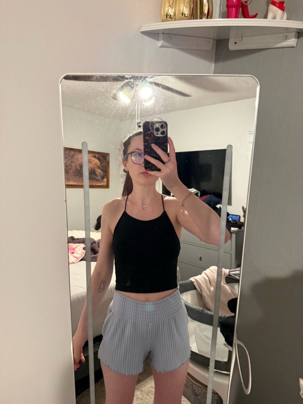 American Eagle Outfitters Black Halter Crop Tank